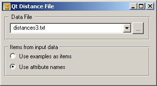Distance File Widget
